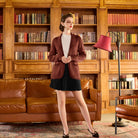 belle poque Vintage Cardigan Sweater Blazer V Neck Shawl Lapel Collar with Pockets