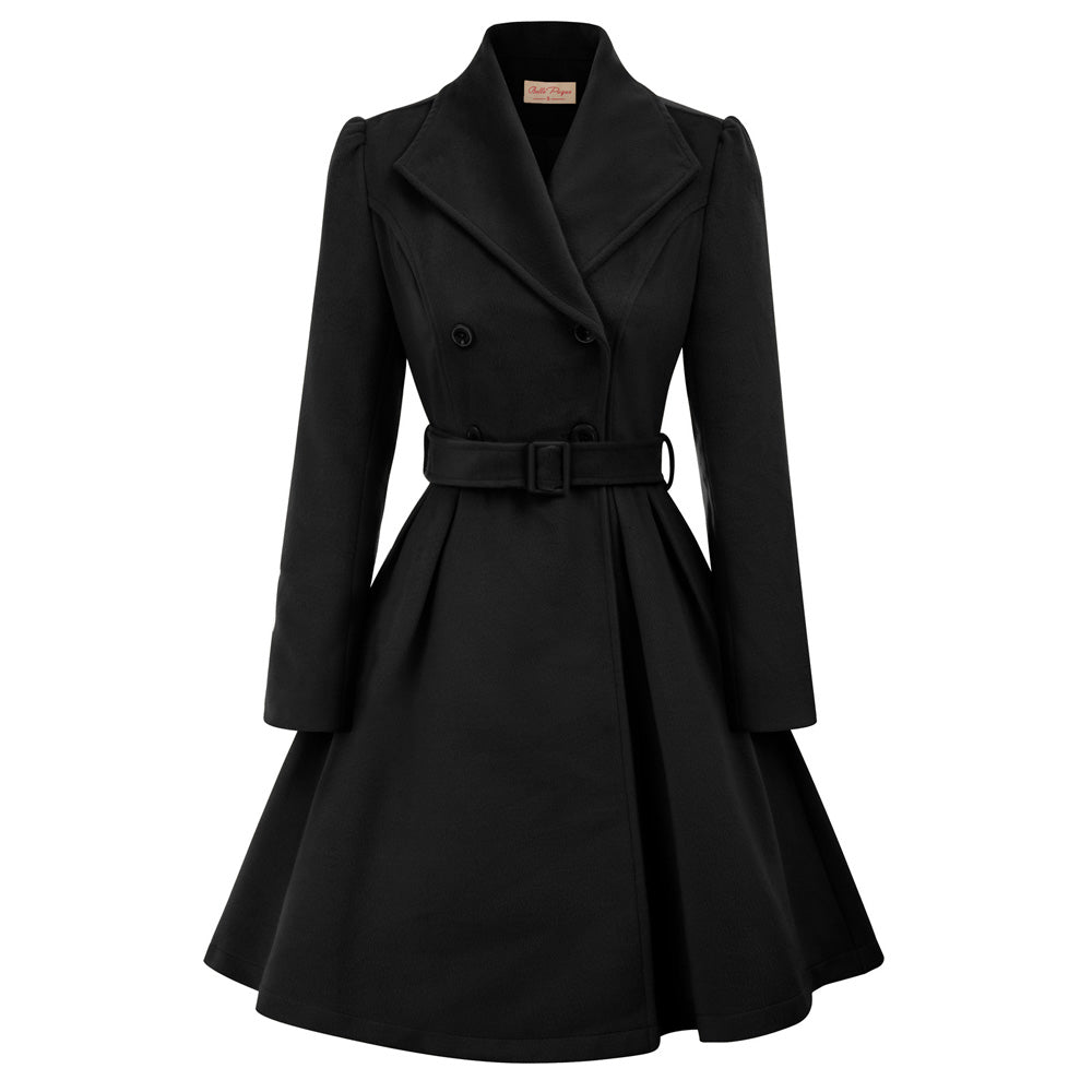 Double Breasted Dress Coats Winter Trench Jacket with Belt⏰Flash