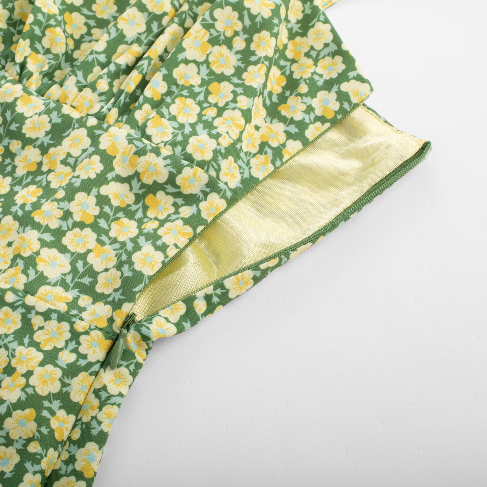 belle poque Vintage Two-Way Defined Waist Dress Ruched Bodice Flared A-Line Dress