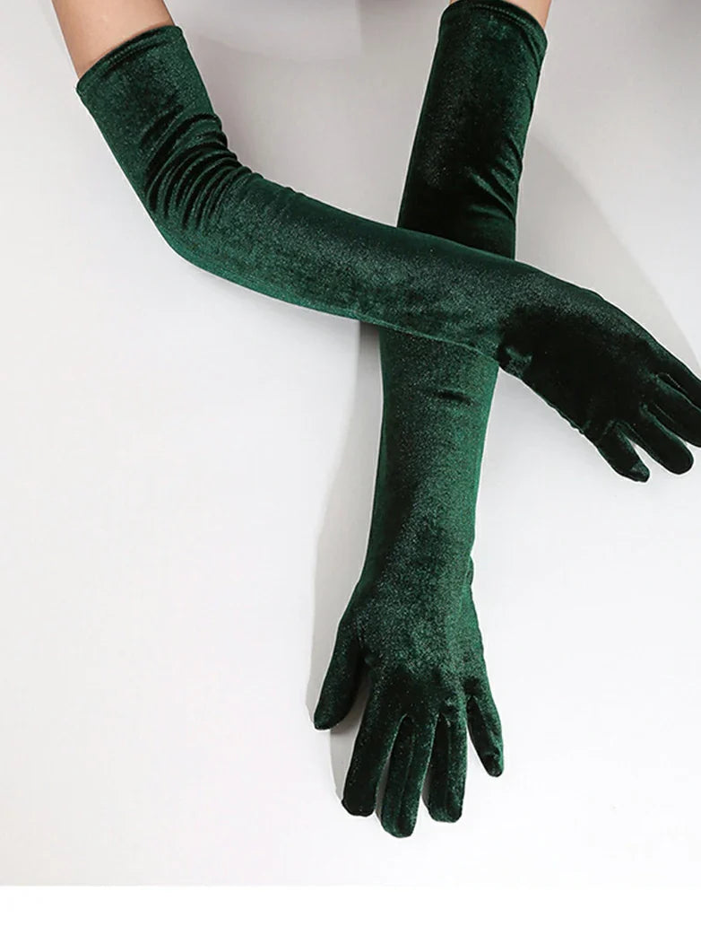 belle poque Women Velvet Gloves for Evening Gowns, Banquets, Parties