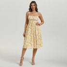 belle poque Floral Dress for Women Midi Sundress 2026 Summer Spring Casual Dresses with Pockets