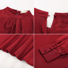 belle poque Womens Long Sleeve Satin Blouse Dressy Casual Business Tops Shirts for Office Work