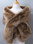 belle poque Winter Soft Faux Fur Thick Shawl/Coats for Women 1 165CM*30CM