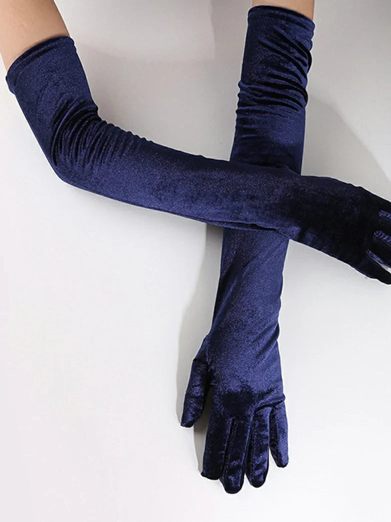 belle poque Women Velvet Gloves for Evening Gowns, Banquets, Parties