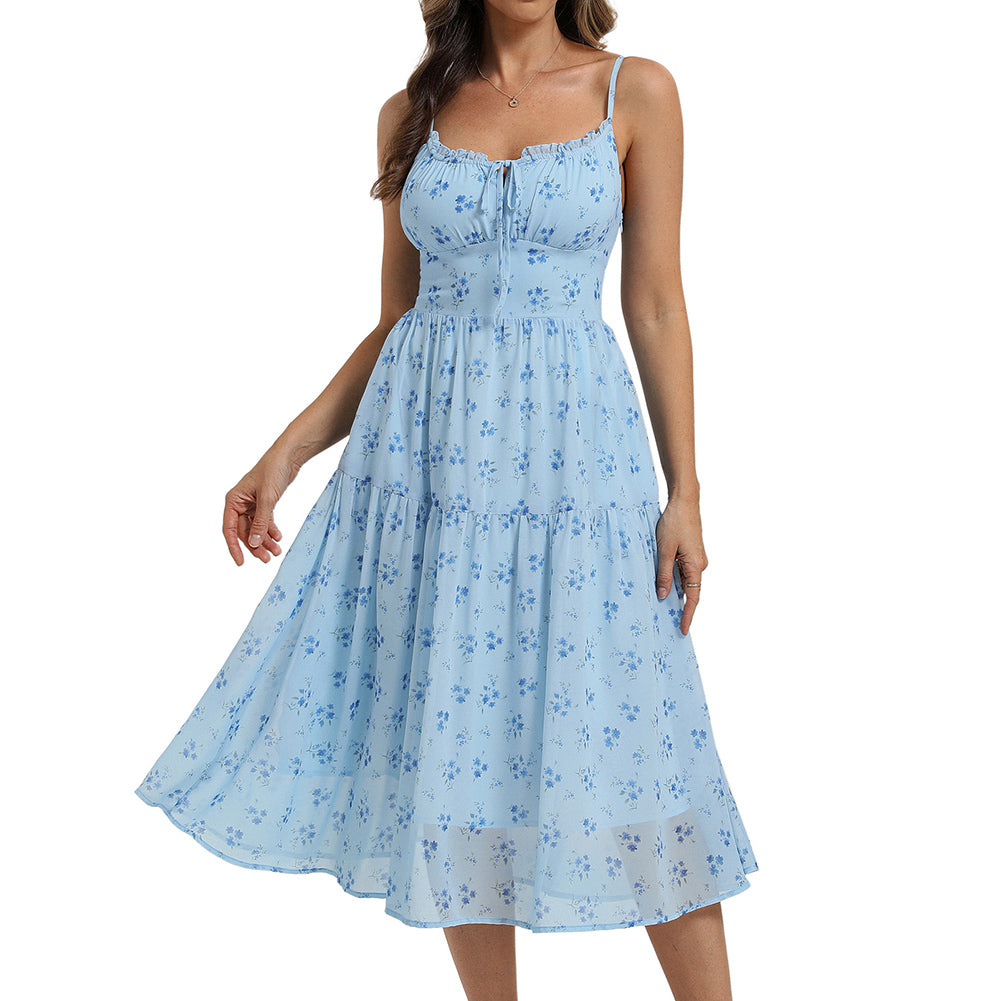 belle poque 2026 Spring Milkmaid Dress Wedding Guest Summer Midi Flowy Tea Party Dresses