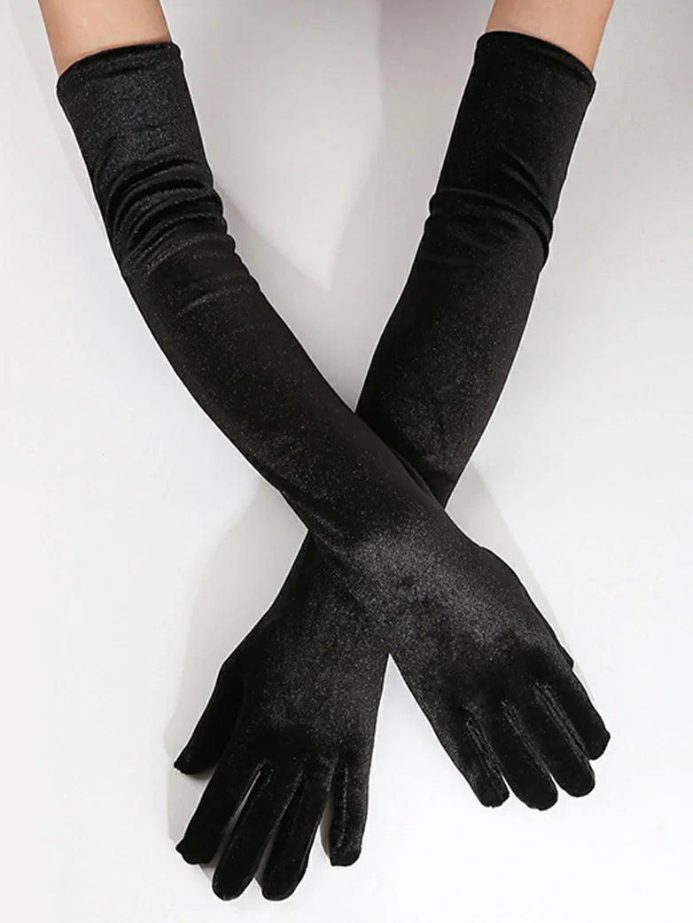 belle poque Women Velvet Gloves for Evening Gowns, Banquets, Parties