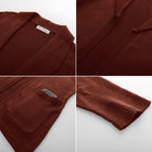 belle poque Vintage Cardigan Sweater Blazer V Neck Shawl Lapel Collar with Pockets