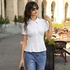belle poque 2026 Womens Button Down Summer Cute Tops Blouses for Women Dressy Casual