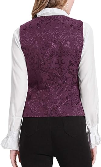 belle poque Waistcoat Vest Vintage Steampunk Dress Jacquard Jacket