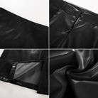 belle poque Midi Leather Skirt for Women High Waist Bodycon Pencil Skirts Work Outfits