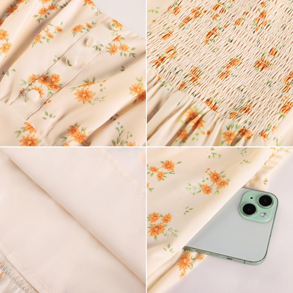 belle poque 2026 Floral Dress for Women Spring Summer Flowy Ruffle Midi Dresses