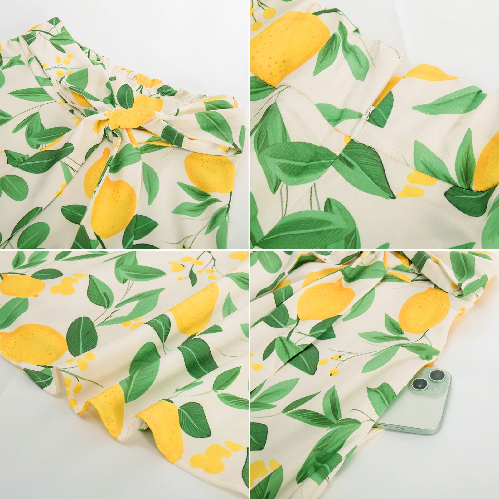 belle poque Floral Patterns Women's High Waist Bow Decorated A-Line Pockets Skirt