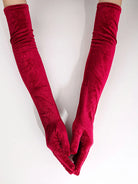 belle poque Women Velvet Gloves for Evening Gowns, Banquets, Parties