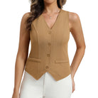 belle poque Women’s Vest Top Trendy Knitted Waistcoat Button Down Tops Suit Vest Tops