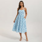 belle poque Floral Dress for Women 2026 Summer Sleeveless Midi A-line Beach Sundresses