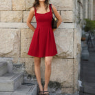 belle poque Valentine's Day Hot Sale🔥 Women's Dress with Pockets Short Bow Cocktail Party Dresses