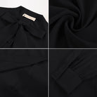belle poque Women's Bow Tie Neck Blouse Button Down Shirt for Work Office Casual