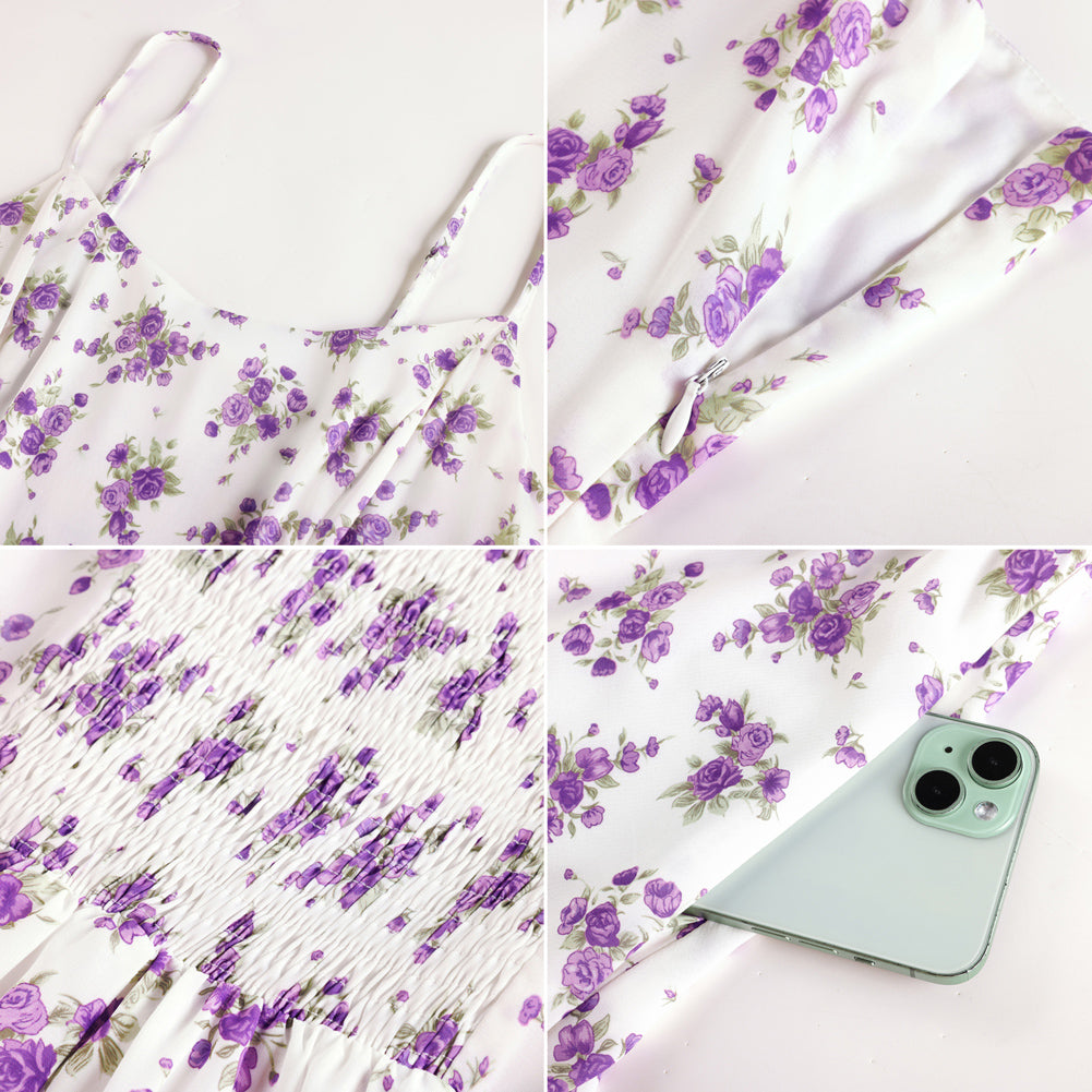 belle poque Floral Dress for Women 2026 Summer Sleeveless Midi A-line Beach Sundresses