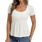 belle poque Women's Cute Tops Babydoll Peplum Top 2026 Casual Shirts