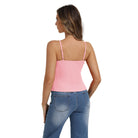 belle poque 2026 Summer Women's Tie Front Spaghetti Strap Top Sexy Cutout Crop Tank Top