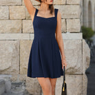 belle poque Valentine's Day Hot Sale🔥 Women's Dress with Pockets Short Bow Cocktail Party Dresses