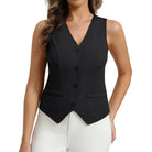 belle poque Women’s Vest Top Trendy Knitted Waistcoat Button Down Tops Suit Vest Tops