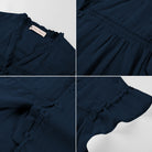 belle poque Women's Ruffle Sleeve Cotton Shirts Button Down Blouses Dressy Casual Tops