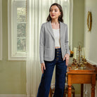 belle poque Vintage Cardigan Sweater Blazer V Neck Shawl Lapel Collar with Pockets