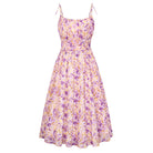 belle poque Floral Dress for Women Midi Sundress 2026 Summer Spring Casual Dresses with Pockets Purple