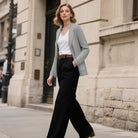 belle poque Vintage Cardigan Sweater Blazer V Neck Shawl Lapel Collar with Pockets