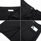 belle poque Women Cargo Skirt Long Pencil Skirt High Wiasted Skirts with Pockets & Slit