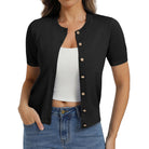 belle poque 2026 Spring Short Sleeve Cardigan Sweater Lightweight Button Up Cardigan