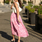 belle poque 2026 Women Vintage Swing Floral Skirt Comfy A-Line Maxi Skirt