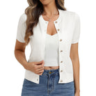 belle poque 2026 Spring Short Sleeve Cardigan Sweater Lightweight Button Up Cardigan