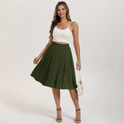 belle poque 2026 Women Spring Vintage Chiffon Skirt Below Knee Flared A-Line Skirt