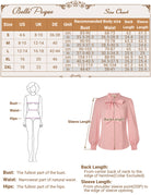 belle poque Women's Bow Tie Neck Blouse Button Down Shirt for Work Office Casual