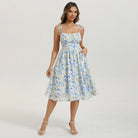 belle poque Floral Dress for Women Midi Sundress 2026 Summer Spring Casual Dresses with Pockets