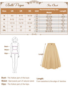 belle poque Women Vintage Swing Skirt Mid-Calf Length A-Line Skirt