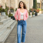 belle poque Women's Lace Cardigan Lightweight 3/4 Sleeve Button Down Cardigans