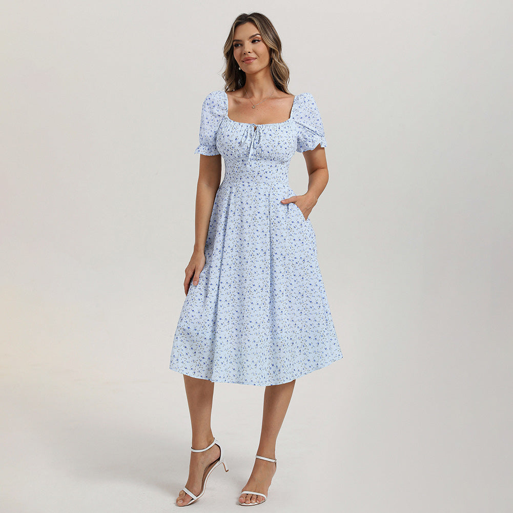 belle poque 2026 Spring Summer Sundress Vintage Cottagecore Dress with Pocket