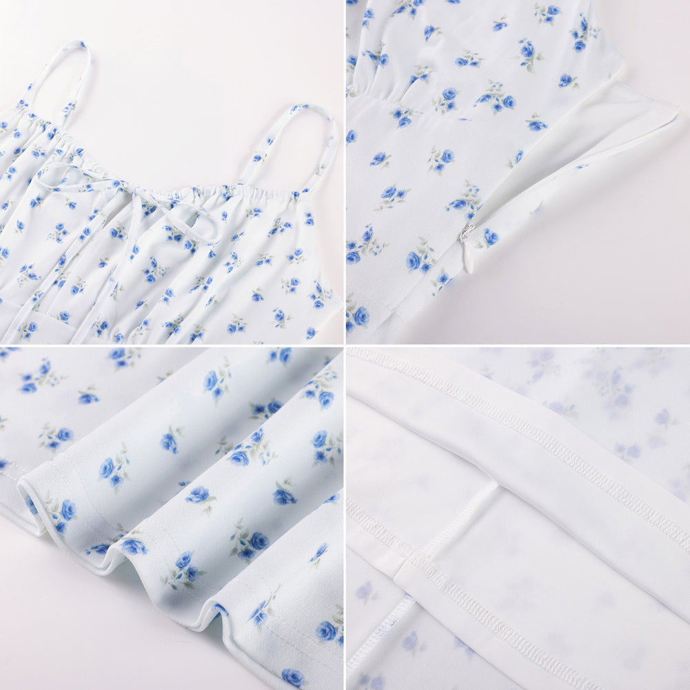 belle poque Women Vintage Mermaid Dress Tie Square Neck Bodycon Dress