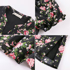 belle poque Floral Tops for Women Vacation Blouses Henley V Neck Shirts Peplum Tops