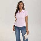 belle poque 2026 Womens Button Down Summer Cute Tops Blouses for Women Dressy Casual
