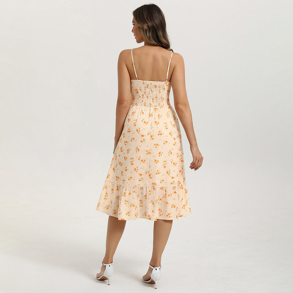 belle poque 2026 Floral Dress for Women Spring Summer Flowy Ruffle Midi Dresses