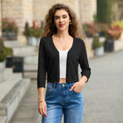 belle poque Women's Lace Cardigan Lightweight 3/4 Sleeve Button Down Cardigans