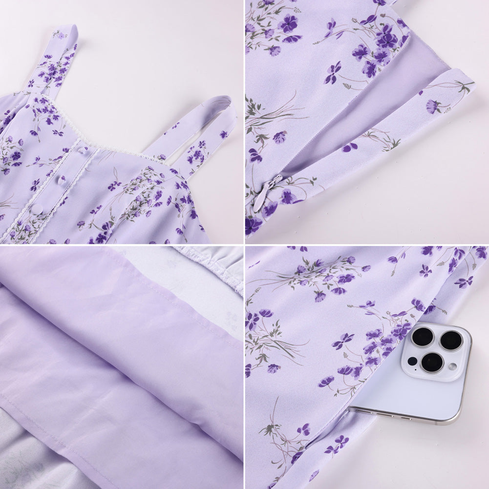 belle poque Wedding Guest Dress for Women 2026 Flowy Sundress with Pockets