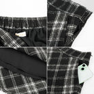 belle poque Women Vintage Plaided Swing Skirt Elastic Waist Mid-Calf Length A-Line Skirt