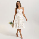 belle poque Women Spring Summer Wedding Guest Dress 2026 Midi Tea Party Ruched Sundress