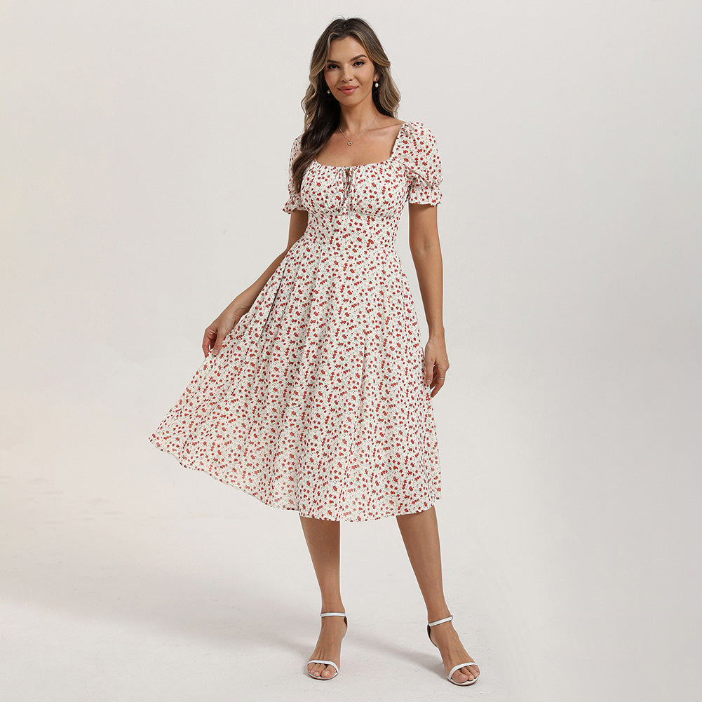 belle poque 2026 Spring Summer Sundress Vintage Cottagecore Dress with Pocket