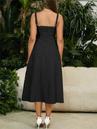 belle poque 2025 Ruched Bust Split Thigh Cami Sundress